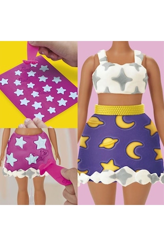 G1355 Play-doh Barbie Designer Desen Paketi Hamur Oyun Seti +3 Yaş Çok Renkli
