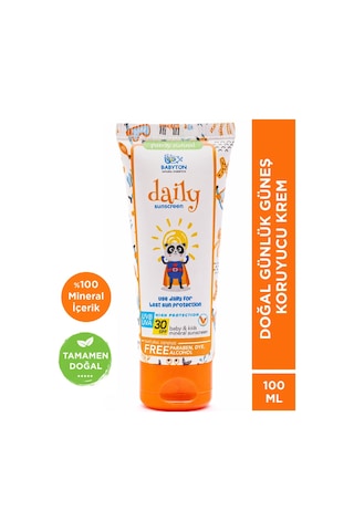 Babyton Bebek&Çocuk Doğal Güneş Kremi 30 SPF 100 ML