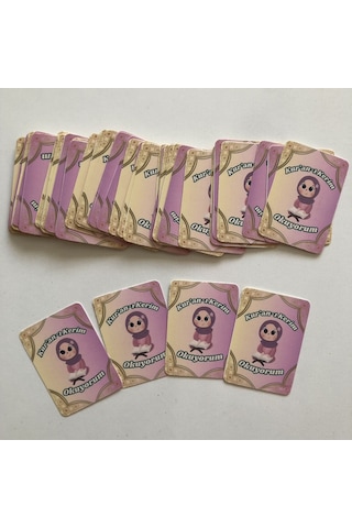 48 Adet Öğrenci Başarı Tebrik Kartı 70x50 Mm Kur'an-ı Kerim Okuyorum-kız