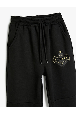Koton Batman Jogger Eşofman Altı Lisanslı Beli Bağlamalı Siyah 5wkb40148tk Siyah
