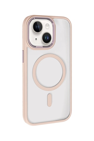Joko - 149 - Apple iPhone Uyumlu 15 Terea Magsafe Kapak - Csmo-tex - - Pembe