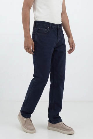 Antioch Tapered Fit Erkek Jean Mavi Siyah