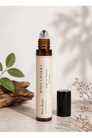 Kök Çakra Roll - %100 Doğal Vetiver & Sedir Yağı 10 Ml