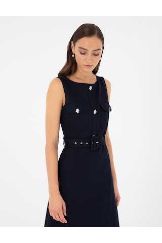 Pierre Cardin Kadın Lacivert Elbise Dokuma 50292893-vr033 Lacivert