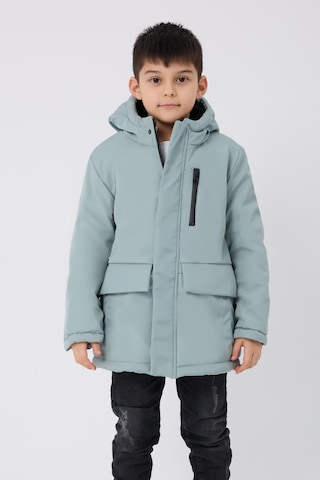 Spor Erkek Çocuk Kürklü Su Ve Rüzgar Geçirmez Kapüşonlu 3 Cep Kışlık Mont & Kaban & Parka-214 Taş