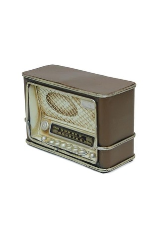 C1320 Dekoratif Metal Radyo Kahve