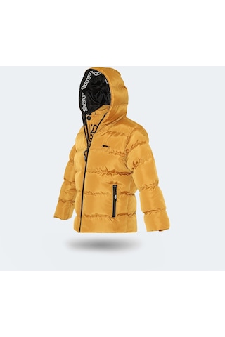 Slazenger NEONS Çocuk Kapüşonlu Şişme Sarı Mont & Kaban