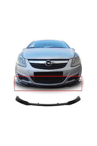 Opel Corsa D Ön Lip Parlak Siyah Plastik Ön Ek Karlık 2006-2014 Karlık+bodykit+ek