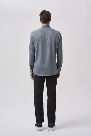 Bisse Bisse Studio Erkek Regular Fit Uzun Kollu Lacivert Cepsiz Gömlek Bsgmars25550 D39 Lacivert