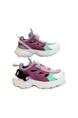 M.p One 3409 Pembe Makaralı Yazlık Kız Çocuk Spor Ayakkabı Pembe