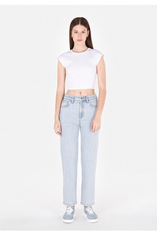 Colin's Colins Straight Fit Yüksel Bel Düz Paça Kadın İndigo Jean Pantolon Cl1073820 Q1.v1 Dn44145 Denim