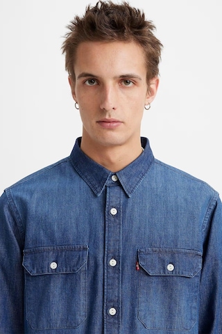 Levi's Pamuklu Relaxed Fit Kot Gömlek Erkek Kot Gömlek 19573-5244 Mavi