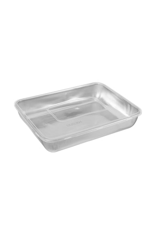Çok Amaçlı Paslanmaz Çelik Fırın Ve Saklama Kabı 25 X 20 X 5 Cm