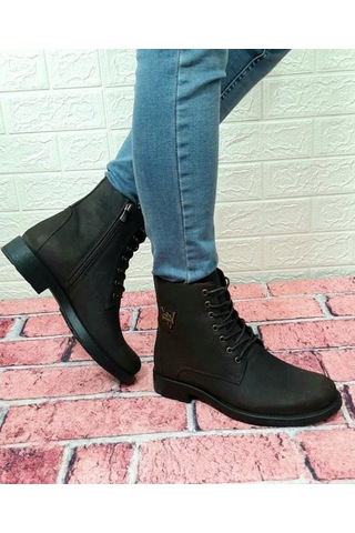 Voyager 3517 Kahverengi Hakiki Deri Bağcıklı Fermuarlı Erkek Bot