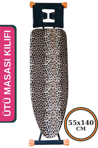 Ütü Masası Kılıfı Büyük Boy İpli Stoperli Keçeli Kılıfı Örtüsü Bezi 55x140cm Leopar Karışık/Çok Renkli Ütü Masası Kılıfı Büyük Boy İpli Stoperli Keçeli Kılıfı Örtüsü Bezi 55x140cm Leopar Karışık/Çok Renkli