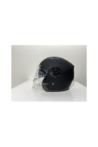 Jk 512 Güneş Vizörlü Mat Siyah Açık Kask