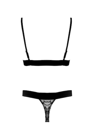 Deep Secret Beyaz-siyah Full Dantel Bralet Strıng Takım Ds20095brt 001