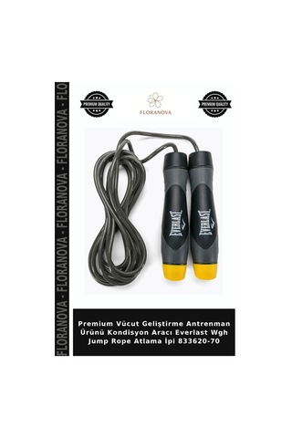 Premium Vücut Geliştirme Antrenman Ürünü Kondisyon Aracı Everlast Wgh Jump Rope Atlama İpi 833620-70