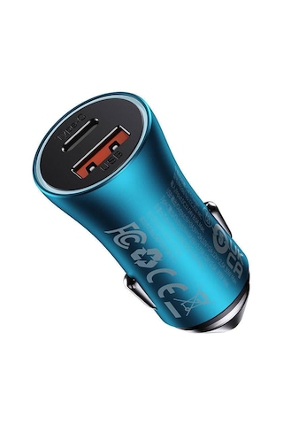 Baseus Golden Contactor Max Araç Şarj Cihazı, Usb + Usb-c, 60w