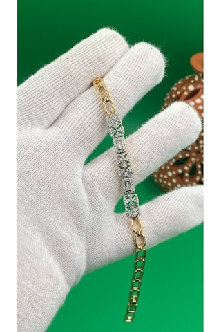 Xuping Rose Gold Yıldız Desenli Zirkon Taşlı Bileklik Altın
