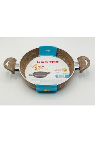 Cantef 20 Cm Yanmaz Yapışmaz Çift Saplı Teflon Tava Sahan