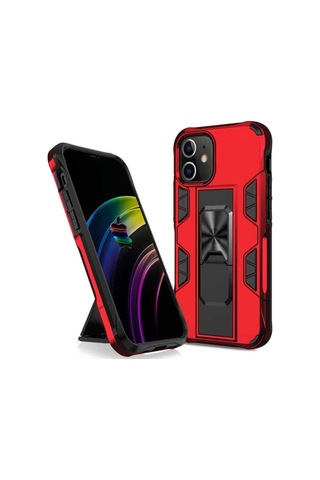 Apple Uyumlu iPhone 12 Mini Kılıf Zore Volve Kapak Kırmızı