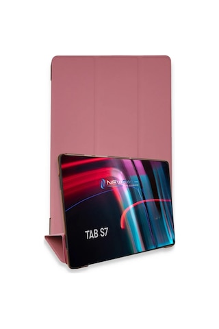 Samsung Uyumlu Galaxy T870 Tab S7 11 Kılıf Tablet Smart Kılıf - Pembe