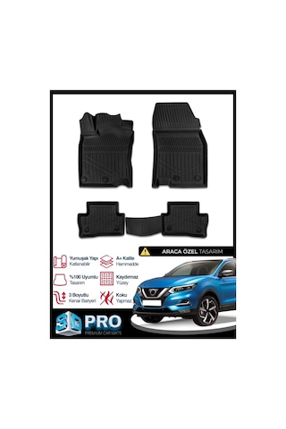 Nissan Qashqai 3d Havuzlu Paspas 2013-2021 Arası Modeller Kokusuz