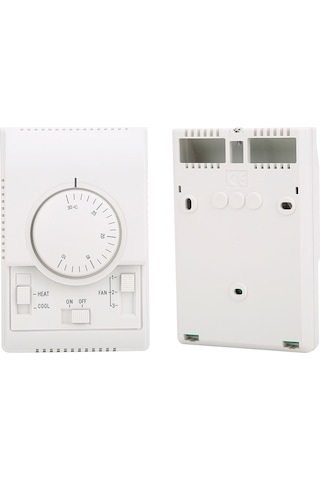 Yaozixa Duvar Tipi Mekanik Sıcaklık Kontrolörü, Merkezi Klima Termostatı, 10-30 C Aralığı, Ac220v, Fan Ve Valf Otomatik Kontrolü