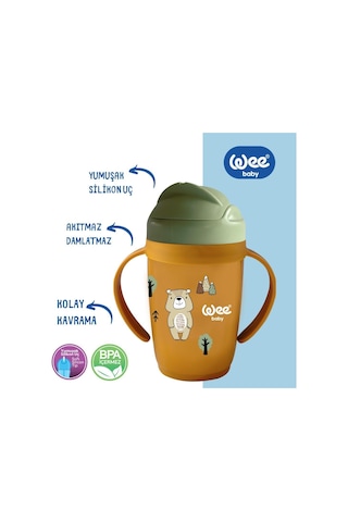 Wee Baby Friends Pipetli Bardak Turuncu 265 Ml Turuncu