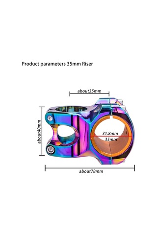 Jeemson Mtb Jant Kolunu Cnc Alüminyum 7075 Kolu 31.8mm Çap 35mm Uzunluk Sağlam Dayanıklı Bisiklet Aksesuarı