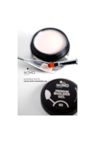 Momo Professional Premium Builder Gel Protez Tırnak Jeli No.03 Açık Bej 55 gr