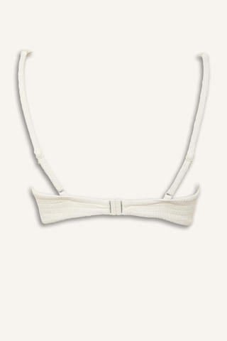 Defacto Regular Fıt Kırışık Dokulu Kumaş Kapalı Beyaz Bikini Üstü G3996ax26smwt16 Beyaz-wt16