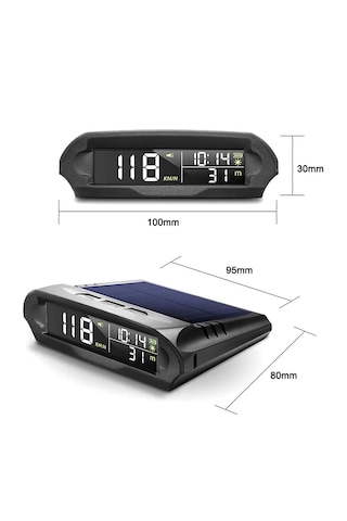 Yenilzd Araç Güneş Enerjili Hız Ölçer S98 Hud Ekranı Evrensel Gps