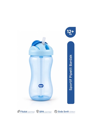 Wee Baby Pipetli Bardak 350 ml Mavi 6+ Ay