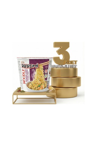 Dudomi Bardak Geneksel Çeşnili Noodle 3x60 Gr