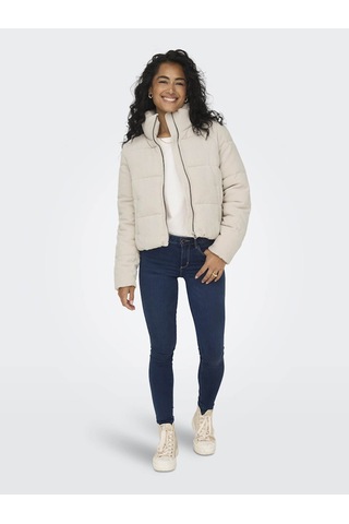 Only Dolly Corduroy Puffer Dik Yaka Bej Kadın Mont 15304768 Bej