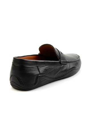Bambi Siyah Hakiki Deri Erkek Loafer Ayakkabı E01547008143 Siyah