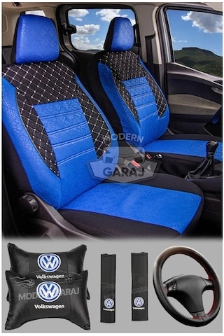 Volkswagen Bora Fitilli Koltuk Kılıfı Boyun Yastığı Kemer Konforu