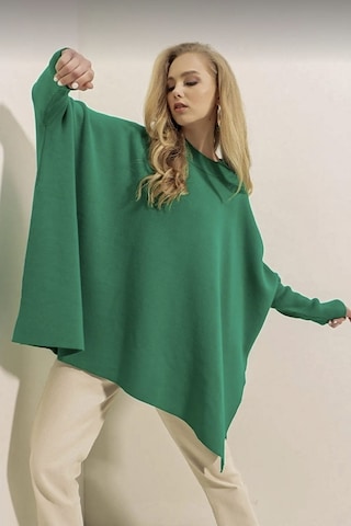 Oversize Panço Model Kazak Yırtmaçlı Rahat Model Yeşil