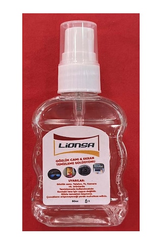 Gözlük Camı Temizleme Solüsyonu 50ml Ve Ufak Boy Silme Bezi