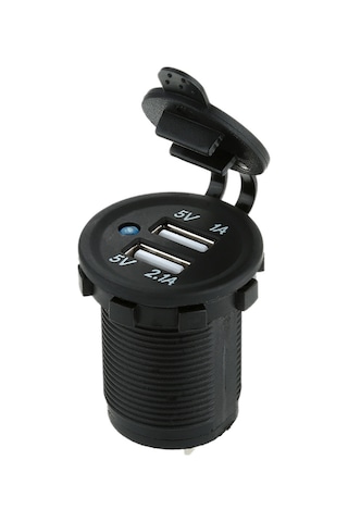 Samdoo Araç Usb Şarj Cihazı - Çift Portlu 5v 2.1a/1a Hızlı Şarj Su Geçirmez