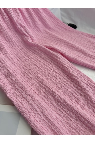 Intive Cool Comfort Waffle Kumaş Pamuklu Nefes Alabilir Basic Yaz Pembe