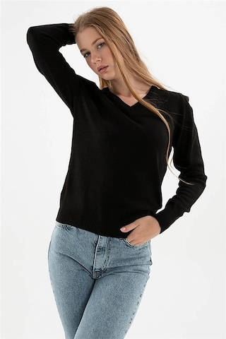 Fashion Friends Kadın Kazak Siyah 23k0244k1 24ke21000002 E2105 Siyah