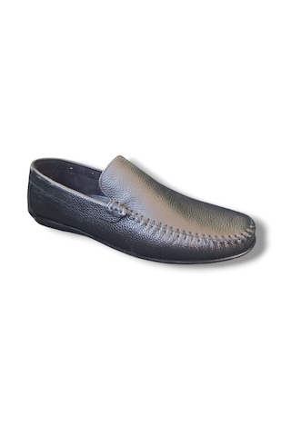 Growish Ge0186 Hakiki Esnek Yumuşak Deri Comfort Tokasız Ayakkabı Siyah