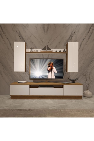 Decoraktiv Trendstyle 5ds Mdf Tv Ünitesi Tv Sehpası Pera - Beyaz