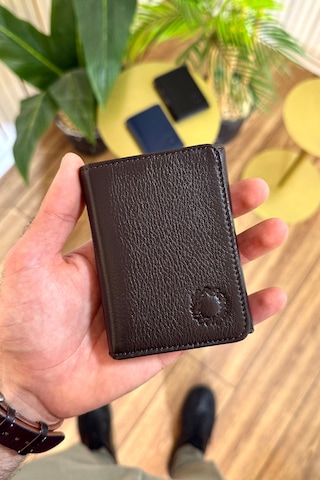 Roco Kahverengi Hakiki Deri Mıknatıslı Erkek Cüzdan Ufak Ve Kullanışlı Kahverengi