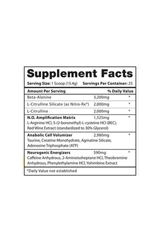 Hi Tech Pharmaceuticals Krank 3d Anabolic Nox Preworkout 390 Gram