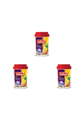Yelpaze National Yağlı Karışık Mango Hint Turşusu Achar 3 x 400 G