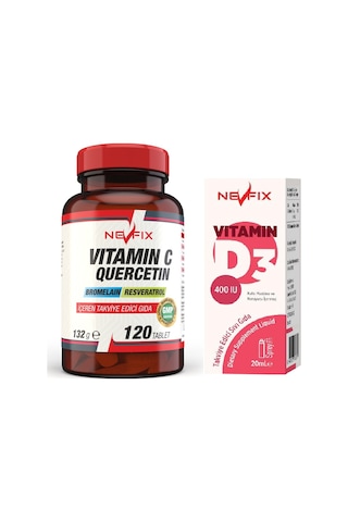 Nevfix Vitamin C 120 Tablet C Vitamini Vitamin D3